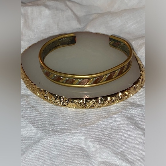 Women’s Vintage metal bracelet Gold silver and bronze - Picture 7 of 14